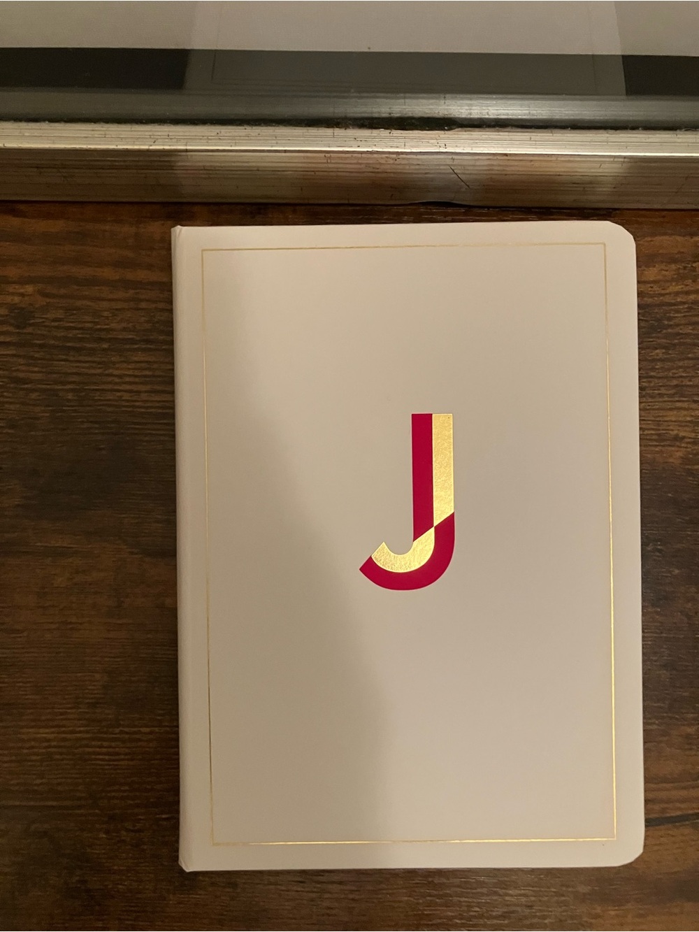NWT Target Opalhouse White, Gold, and Hot Pink J Monogrammed Journal